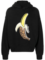 Banana-Print Cotton Hoodie