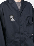 Logo-Patch Single-Breasted Coat