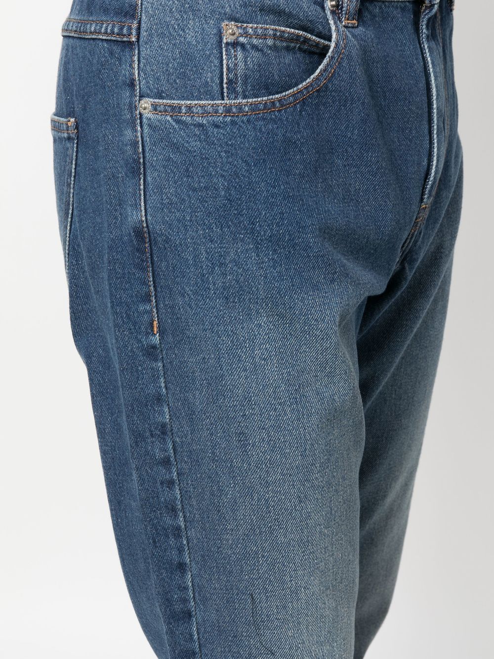 Straight-Leg Mid-Wash Jeans