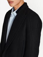 Touch-Strap Wool-Blend Coat