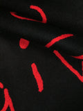 Logo Embroidered Wool Scarf