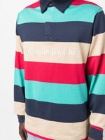Striped Long-Sleeve Polo-Shirt