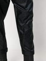 Monogram-Print Tapered Trousers