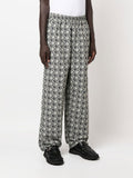 Diamond-Pattern Moon Track Pants