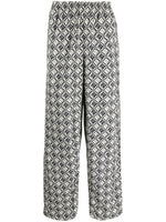 Diamond-Pattern Moon Track Pants