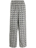 Diamond-Pattern Moon Track Pants