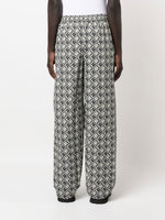 Diamond-Pattern Moon Track Pants
