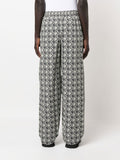 Diamond-Pattern Moon Track Pants