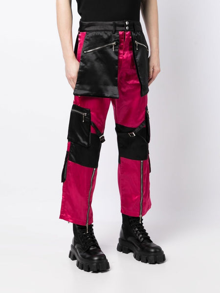 Multiple Zip-Pockets Cropped Trousers