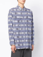 Geometric-Print Long-Sleeved Shirt