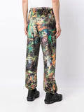 Graphic-Print Velvet Trousers