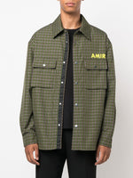 Logo-Print Shirt Jacket