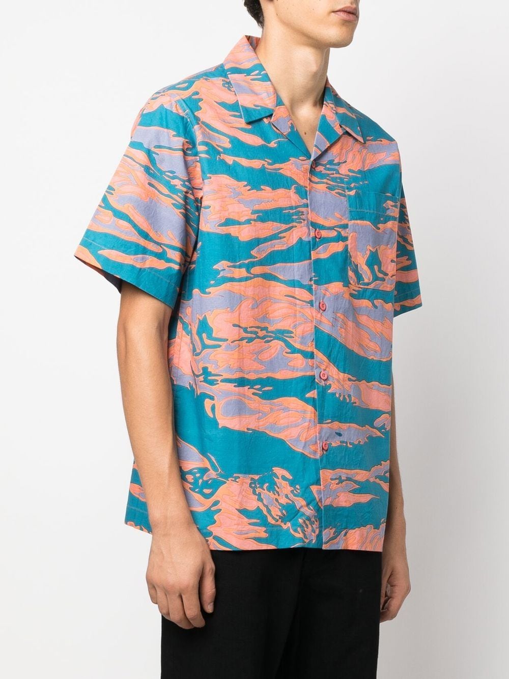Graphic-Print Camp-Collar Shirt