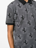 Prancing Horse-Print Polo Shirt