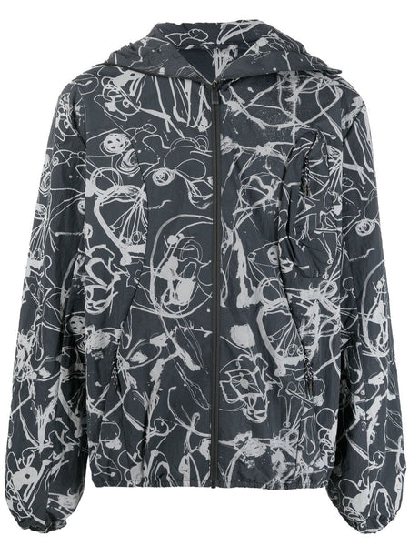 Painterly-Print Lightweight Jacket