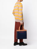 Logo-Print Contrast-Trim Tote