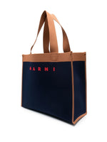 Logo-Print Contrast-Trim Tote