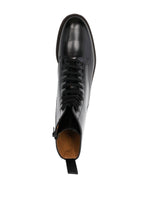 Side Logo-Print Lace-Up Boots