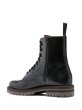 Side Logo-Print Lace-Up Boots