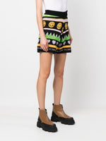 Graphic-Print Knitted Shorts