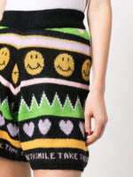 Graphic-Print Knitted Shorts