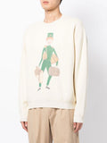 Graphic-Print Crew-Neck Jumper