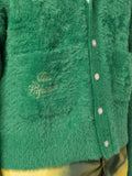 Logo-Embroidered Fuzzy Cardigan