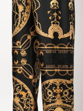 Ornament Jewellery-Print Silk Trousers