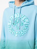 Embossed-Logo Ombré Cotton Hoodie