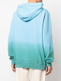 Embossed-Logo Ombré Cotton Hoodie