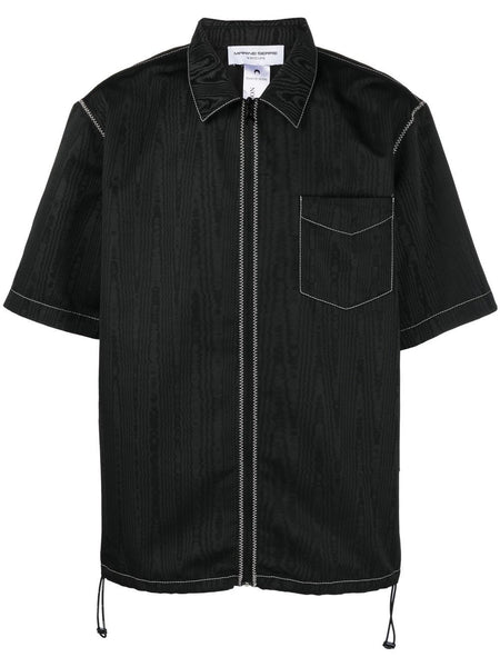 Zip-Up Short-Sleeve Shirt