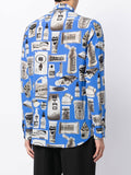 Logo-Print Silk Shirt