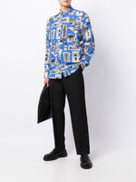 Logo-Print Silk Shirt