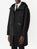 Embossed-Logo Midi Hooded Parka