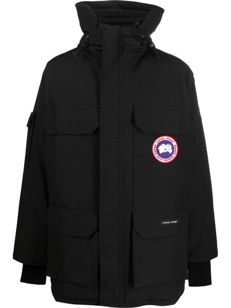 Logo-Patch Hooded Down Jacket