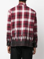 Flame-Print Checked Shirt