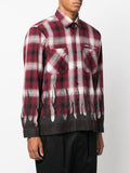 Flame-Print Checked Shirt