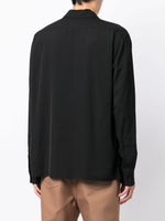 Floral-Embroidered Long-Sleeved Shirt