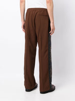 Side-Stripe Straight-Leg Trousers