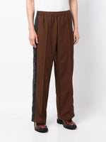 Side-Stripe Straight-Leg Trousers