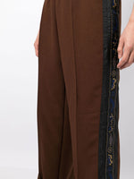 Side-Stripe Straight-Leg Trousers