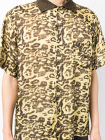 Leopard-Print Short-Sleeved Shirt