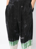 Tie-Dye Print Straight-Leg Trousers