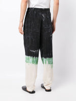 Tie-Dye Print Straight-Leg Trousers