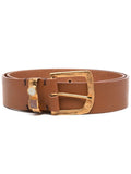 Embellished-Detail Leather Belt