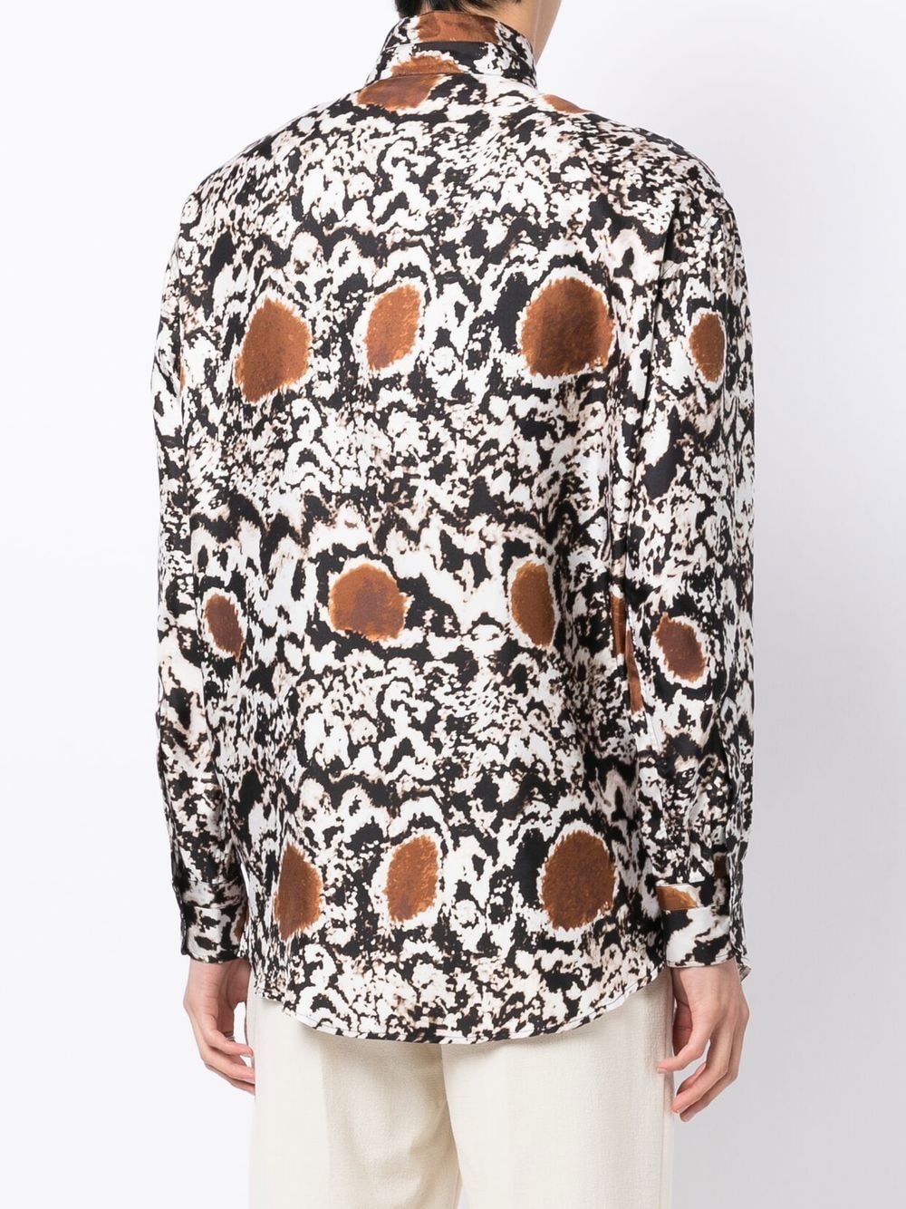 Abstract-Pattern Long-Sleeve Shirt