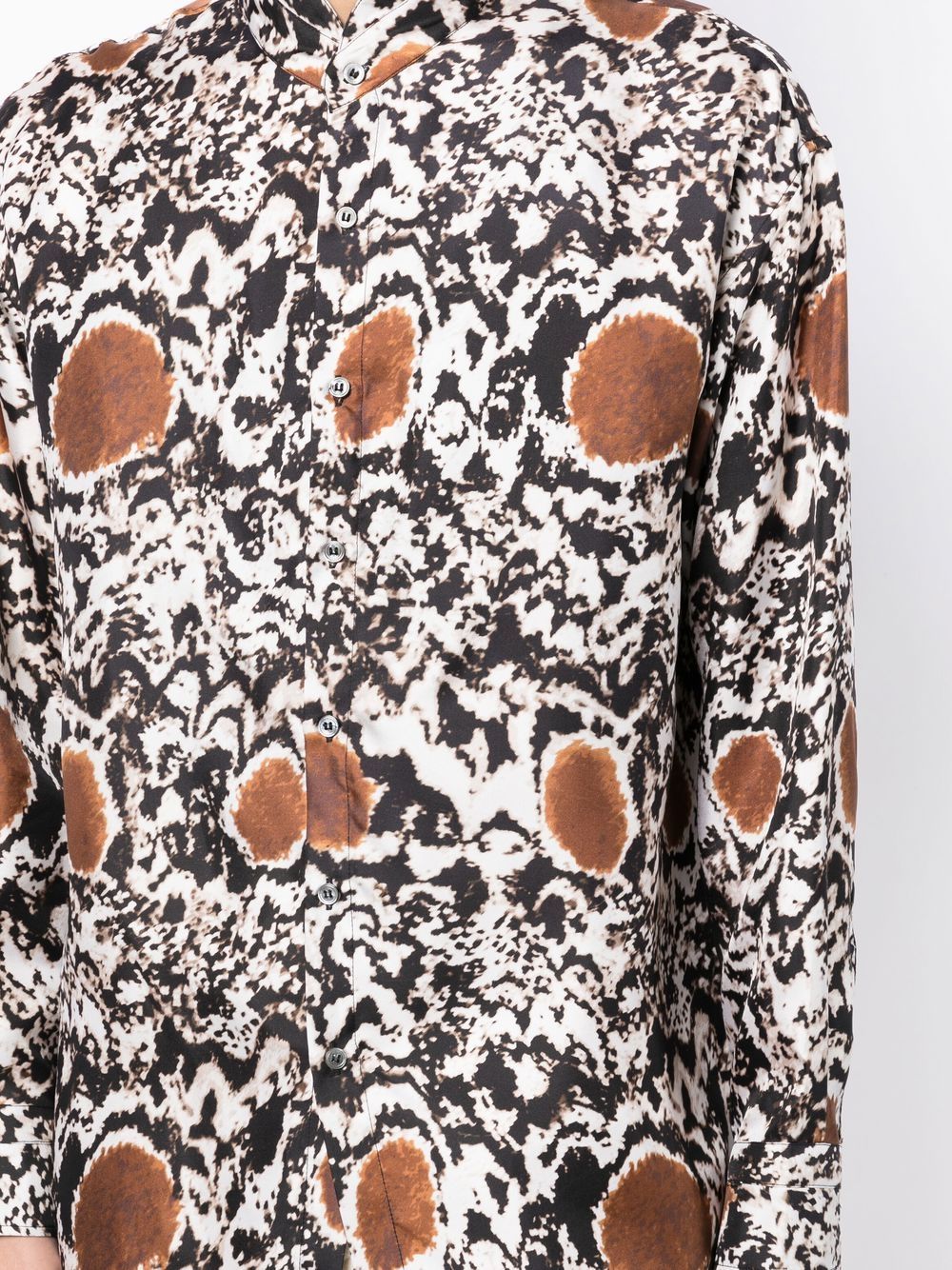 Abstract-Pattern Long-Sleeve Shirt