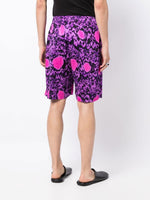 Abstract-Pattern Silk Shorts