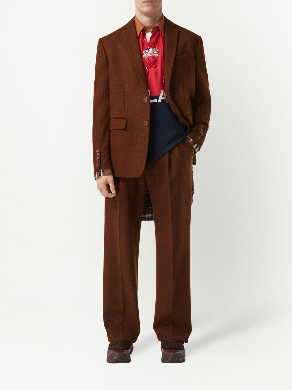 Check-Detail Tailored Blazer