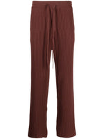 Ribbed Straight-Leg Trousers